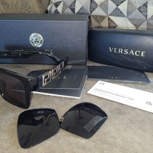 Versace VE 4445-F Sunglasses 54 - 19 - 145 Black Frames